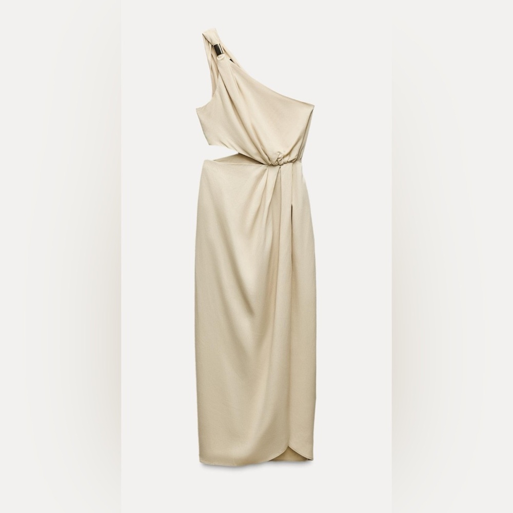 NWT ZARA CUT OUT MIDI DRESS - Picture 2 of 9